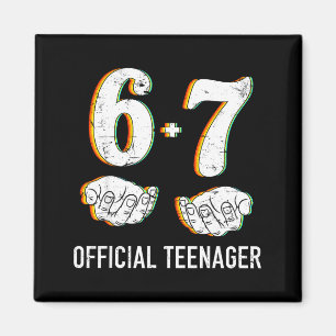 6+7 Jahre alte Jungen Mädchen Teenager 13. Geburts Magnet
