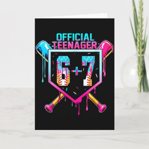 6+7 Jahre alte #offizieller Teenager 13. Geburtsta Karte