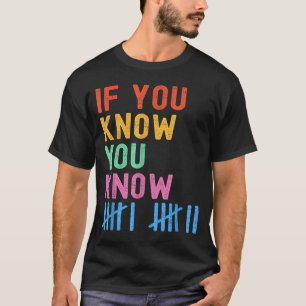 6 7 Lustig Wenn du weißt, du weißt Strichliste Sec T-Shirt