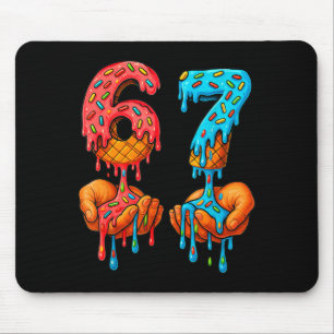 6 7 Meme Eiscreme-Tropf Funny Gen Alpha Slang  Mousepad