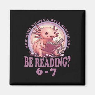 6 7 Meme Englischlehrer Lustig 67 Lesen Axolotl Magnet