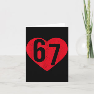 6 7 Meme Herz Gen Alpha Six Seven 67 Valentinstag  Karte