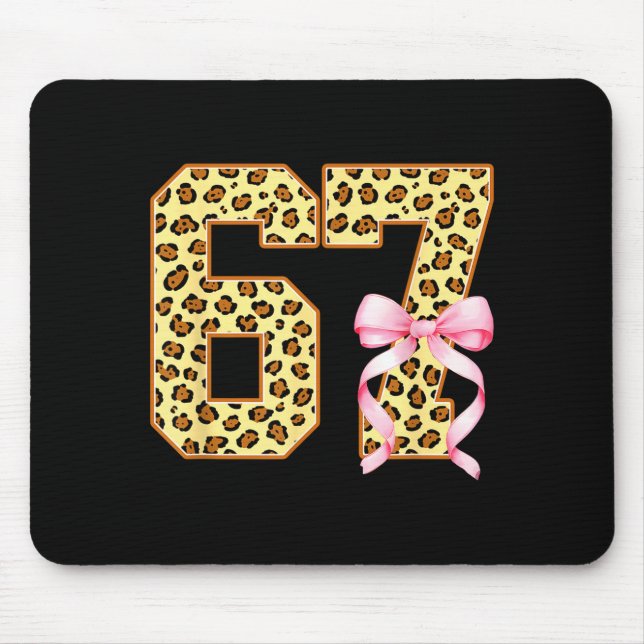 6-7 Meme Leopard Cheetah Cool Six-seven Funny 67 G Mousepad (Vorne)