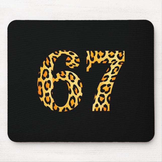 6-7 Meme Leopard Cheetah Cool Six-seven  Mousepad (Vorne)