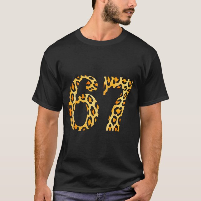 6-7 Meme Leopard Cheetah Cool Six-seven  T-Shirt (Vorderseite)
