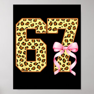 6-7 Meme Leopard Gepard Cool Sechs-sieben Lustig 6 Poster