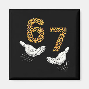 6-7 Meme Leopard Gepard Cool Sechs-sieben Lustig Magnet