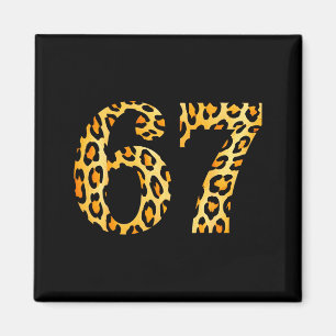 6-7 Meme Leopard Gepard Cool Sechs-sieben Magnet