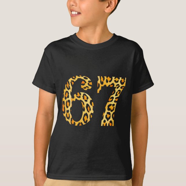 6-7 Meme Leopard Gepard Cool Six-seven  T-Shirt (Vorderseite)