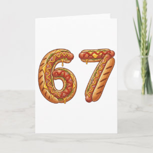 6 7 Meme Matching Hot Dogs 67 Schlafanzug Six Seve Karte