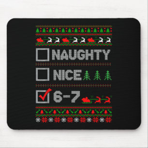 6-7 Meme Nett Unartig 67 Weihnachten Gehirn Fäulni Mousepad