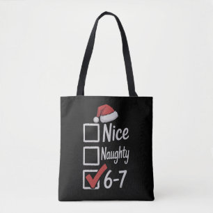 6-7 Meme Nett Unartig 67 Weihnachten Gehirn Fäulni Tasche