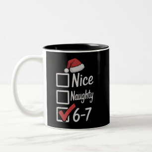 6-7 Meme Nett Unartig 67 Weihnachten Gehirn Fäulni Zweifarbige Tasse