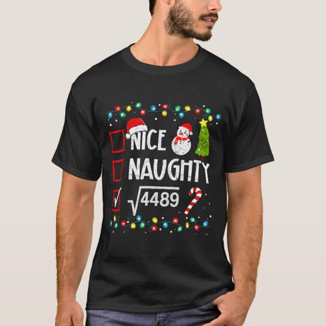 6-7 Meme Nice Naughty 67 Christmas Brain Rot Funny T-Shirt (Vorderseite)