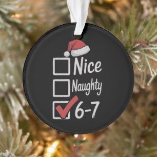 6-7 Mème Nice Naughty 67 Noël Cerveau Pourri Drôle