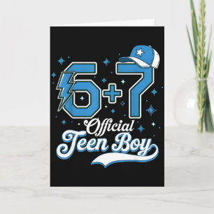 6 + 7 Meme Offizieller Teenager 13. Geburtstag Bas Karte
