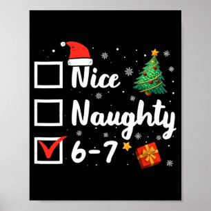 6-7 Meme Schön Unanständig 67 Weihnachten Lustig  Poster