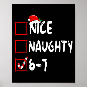 6-7 Meme Schön Unartig 67 Weihnachten Gehirn Fäuln Poster