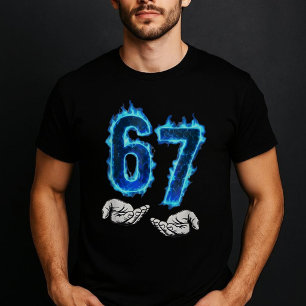 6 7 Meme Six Seven 67 Hände Meme Lustig T-Shirt
