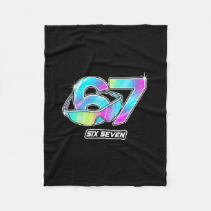 6 7 Meme Six Seven Sungles Gen Alpha Funny Design Fleecedecke