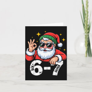6 7 Meme Six Seven Weihnachten Gen Z Alpha Teenage Karte