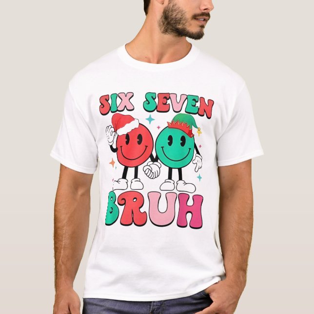 6 7 Meme Six Seven Xmas Funny 67 Christmas Boys Gi T-Shirt (Vorderseite)
