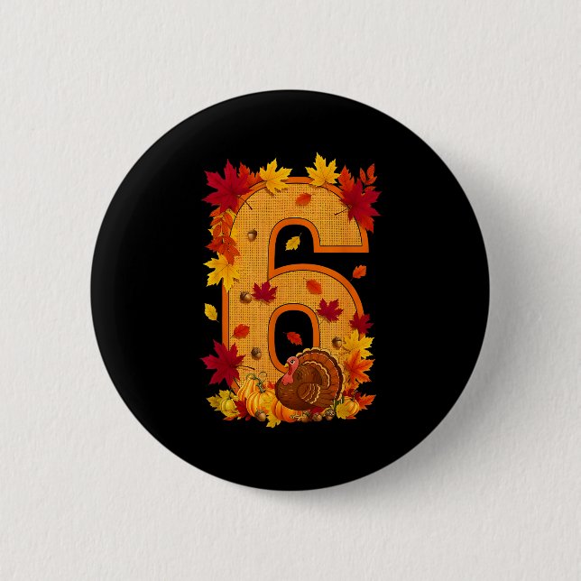 6 7 Meme Spaß Sechs Sieben Design Paare Erntedankf Button (Vorderseite)