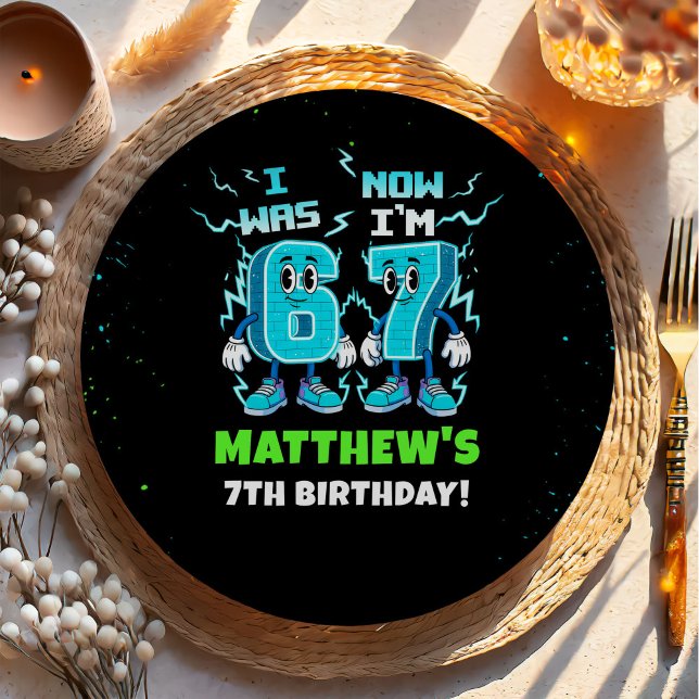 6 7 Meme Trend Six Seven Birthday Party Pappteller (Von Creator hochgeladen)