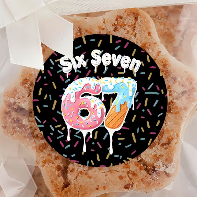 6 7 Meme Trend Six Seven Birthday Sticker (Von Creator hochgeladen)