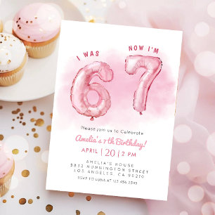 6 7 Meme Trend Six Seven Mädchen Geburtstag Einladung