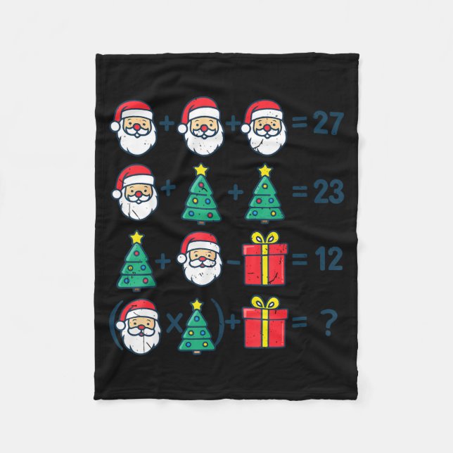 6 7 Order Operation Christmas Math Professor Costu Fleecedecke (Vorderseite)