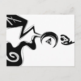 6 7 Planeten Schwarzweiß Kunst Postkarte