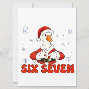 6 7 Sechs Sieben Hand Gen Z Alpha Gans Weihnachten Einladung