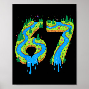 6 7 sechs sieben Natur Landschaft Fluss Bäume Erde Poster