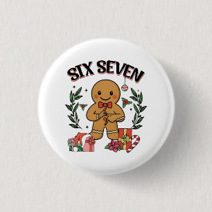 6 7 Six Seven Hand Gen Z Alpha Lebkuchen Meme Button