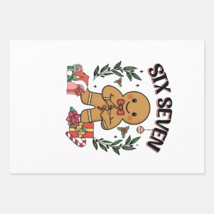 6 7 Six Seven Hand Gen Z Alpha Lebkuchen Meme  Geschenkpapier Set