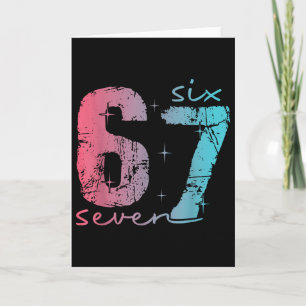 6 7 Six Seven Lustiges Meme-T-Shirt für Frauen  Karte