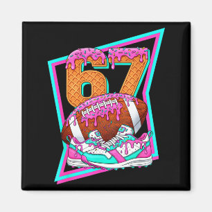 6 7 Six Seven Meme Amerikanischer Fußball Drip Num Magnet