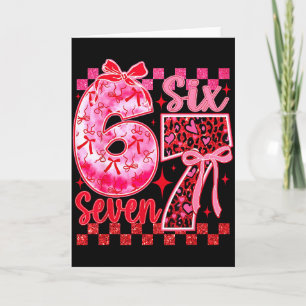 6 7 Six Seven Meme Kokette Bogen Leopard Herz Vale Karte