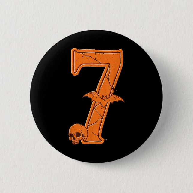 6 7 Six Seven Meme Paarmatching Halloween-Kostüm Button (Vorderseite)