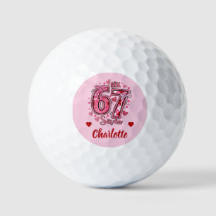 6 7 Six Seven Meme Trend Mädchen Rosa Name Golfball
