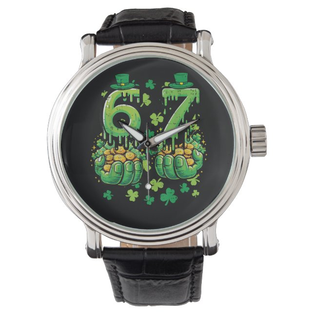 6 7 St Patricks Day Armbanduhr (Vorderseite)