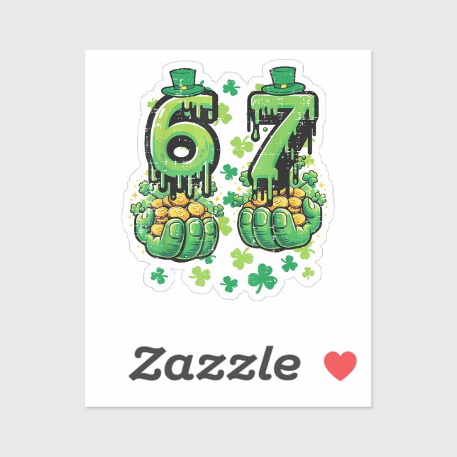 6 7 St Patricks Day Aufkleber (Blatt)