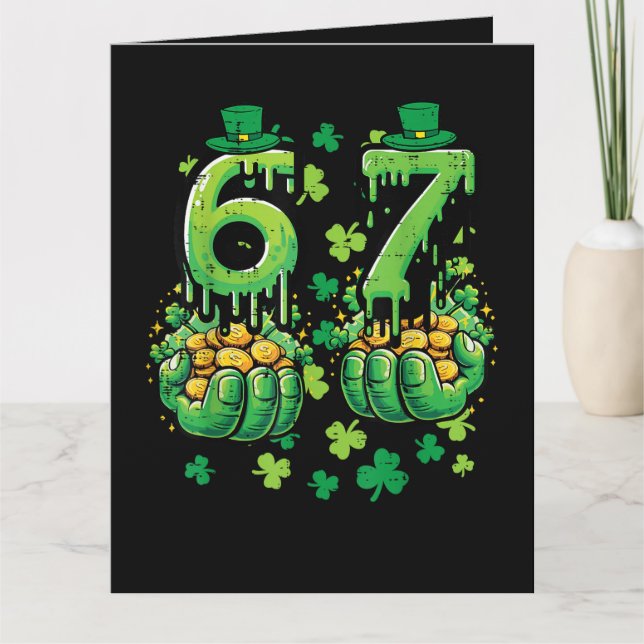 6 7 St Patricks Tag Karte (Vorderseite)