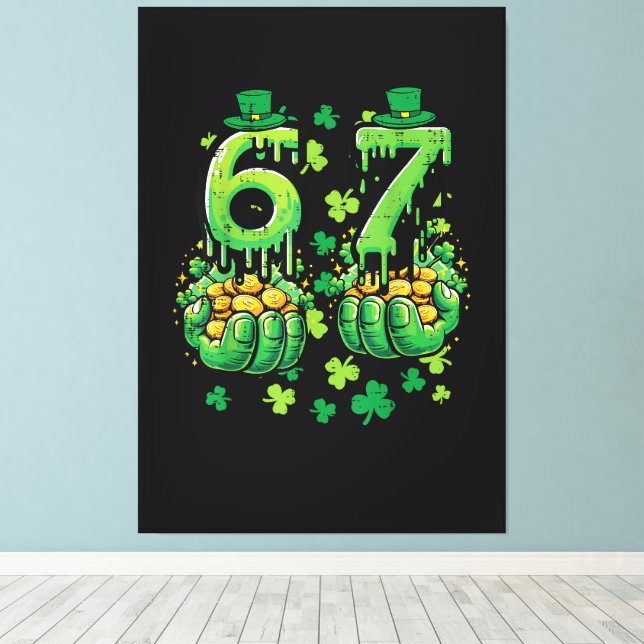6 7 St Patricks Tag Leinwanddruck (Insitu (Holzboden))