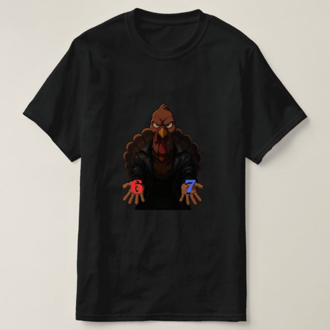  6 7 Turkey Meme — Funny Thanksgiving vs xmas T-Shirt (Design vorne)
