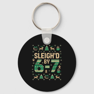 6-7 Weihnachten hässlicher Pullover Sechs Sieben X Schlüsselanhänger
