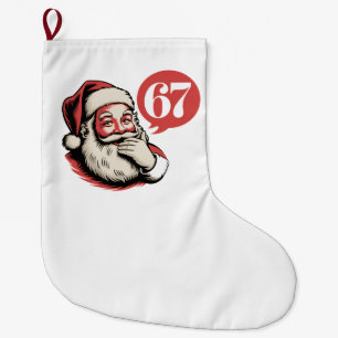 6 7 Weihnachten Six Seven Brainrot Weihnachtsmann Großer Weihnachtsstrumpf