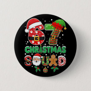 6-7 Weihnachtsteam Lustig 67 Sechs Sieben Meme Wei Button