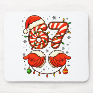 6-7 Weihnachtsteam Lustig 67 Sechs Sieben Meme Wei Mousepad